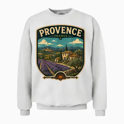 Provence France Voyage En Famille Vacances Provence Unisex Sweatshirt - White