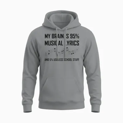 Brain Musical Lyrics Funny Unisex Hoodie - Sport Grey