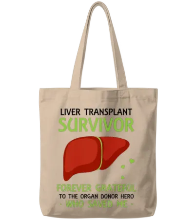 Liver Transplant Survivor Forever Grateful Tote Bags - Natural