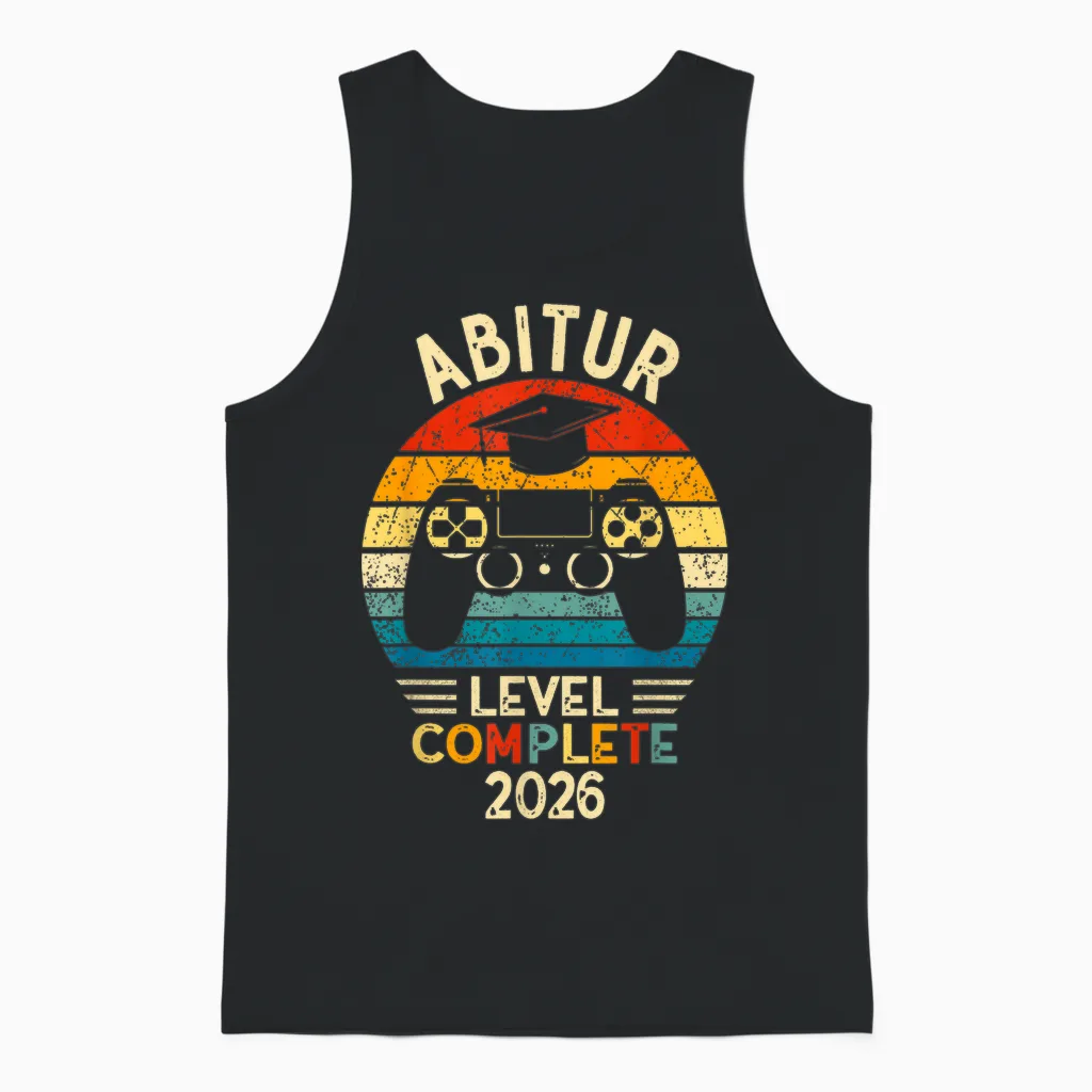 Abitur 2026 Level Complete Unisex Tank Top in Black