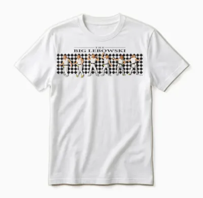 The Big Lebowski the Dude Checkerboard Dance Unisex T-Shirt - White