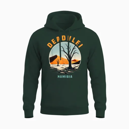 Deadvlei Namibie Namib Desert Sossusvlei Squelette Arbres Unisex Hoodie in Forest