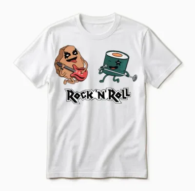 Funny Rock and Rock Unisex T-Shirt - White