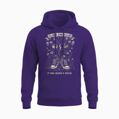 Elder Emo Club Punkrock Mit Gebrochenem Herzen Unisex Hoodie - Purple