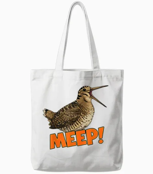 Meep Bird Meme Bird Saying Meep Bird American Woodcock Bird Tote Bags - White