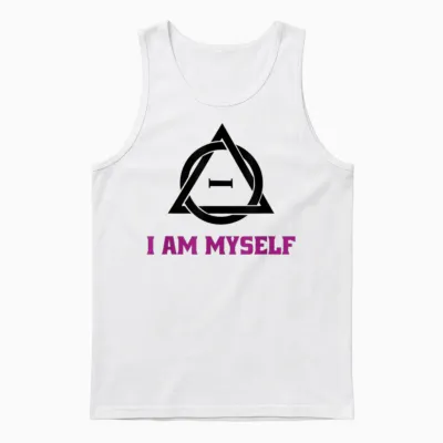 Therian Logo Theta Delta Symbol I Am Myself Unisex Tank Top - White