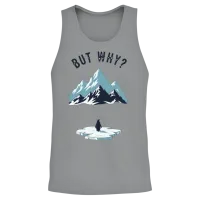 Nihilist Penguin but Why | Funny Existential Meme Unisex Tank Top - Sport Grey – 2