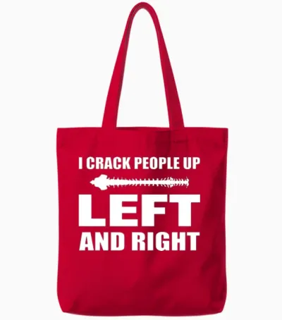 Funny Chiropractor Reflexologist Tote Bags - Red