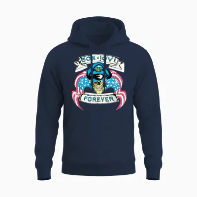 Bon Jovi Hard Rock Band Forever Official Album Unisex Hoodie - Navy