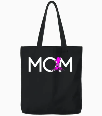 Hiking Mom Tote Bags - Black