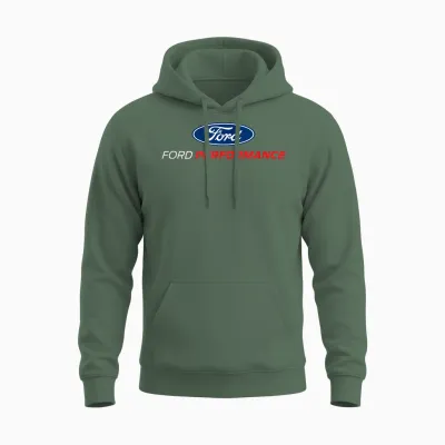 Ford Performance Logo T-Shirt, Black, S Unisex Hoodie - Military Green
