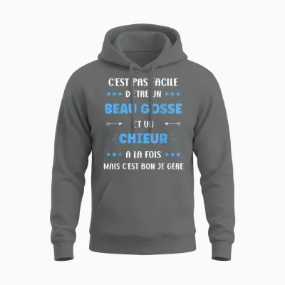 Citation Drole Super Chieur Beau Gosse Humour Chieur Unisex Hoodie - Graphite Heather
