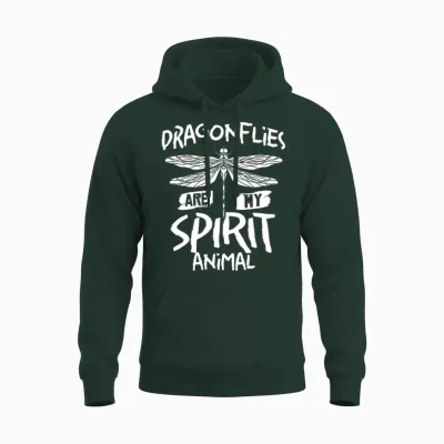 Dragonflies Flying Insect Quotes Entomologist Unisex Hoodie - Forest