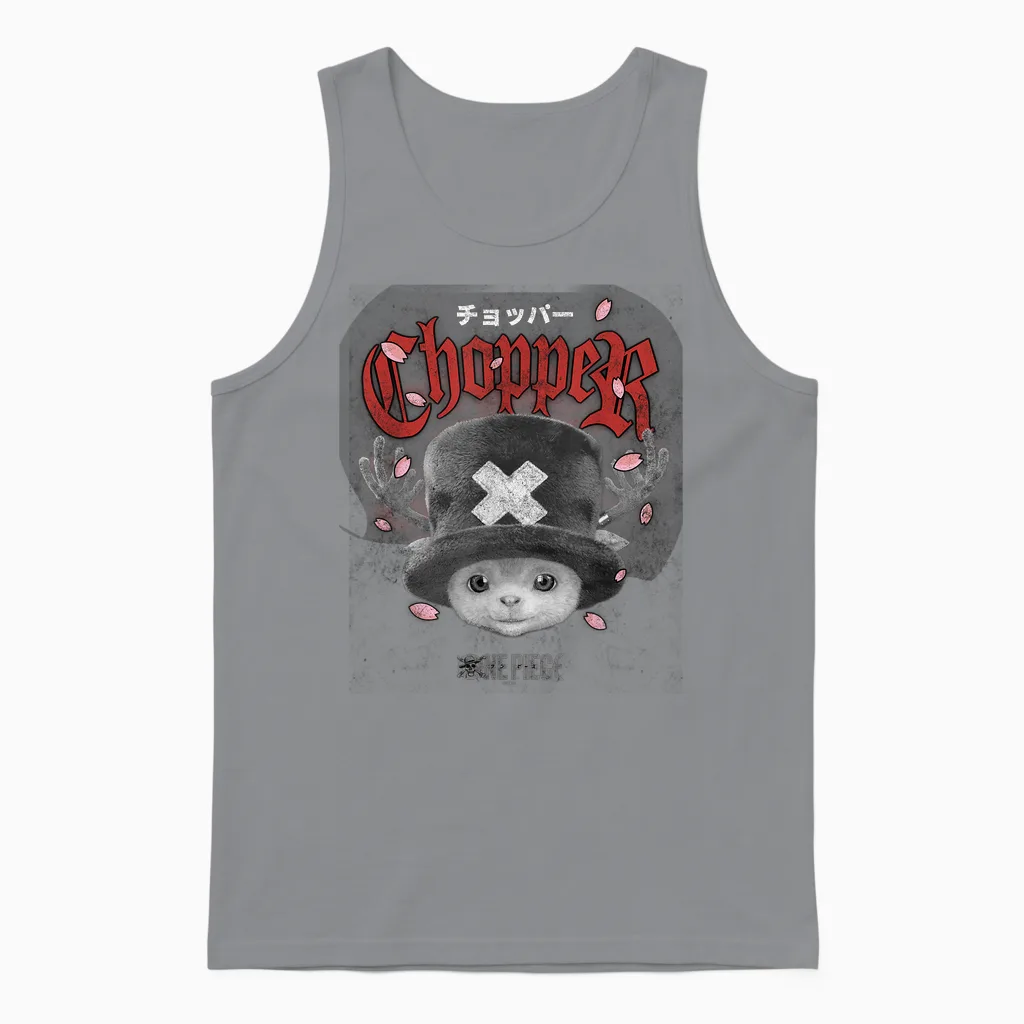 One Piece Chopper Heavy Metal Unisex Tank Top in Sport Grey