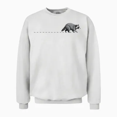 Waschbären Spuren Waschbärspur Fußabdrücke Tatzen Waschbär Unisex Sweatshirt - White