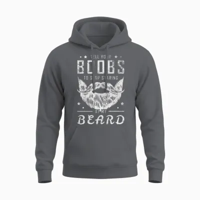 Beard Funny Saying, Bearded Dirty Gift Idea Unisex Hoodie - Charcoal