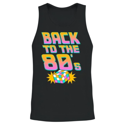 Back to the 80's Retro Carnival 80's Mottoparty Unisex Tank Top - Black