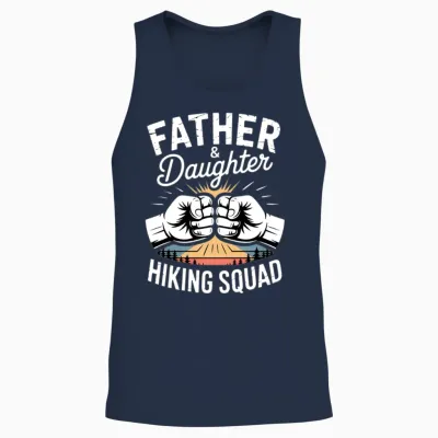 Father Daughter Hiking Squad Hiking Unisex Tank Top - Navy