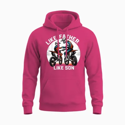 Dirt Bike Family Vater Sohn Motocross Offroad Mx Dad Jungen Unisex Hoodie - Heliconia