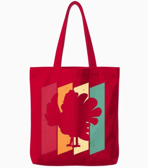 Thanksgiving Funny Tote Bags in Red