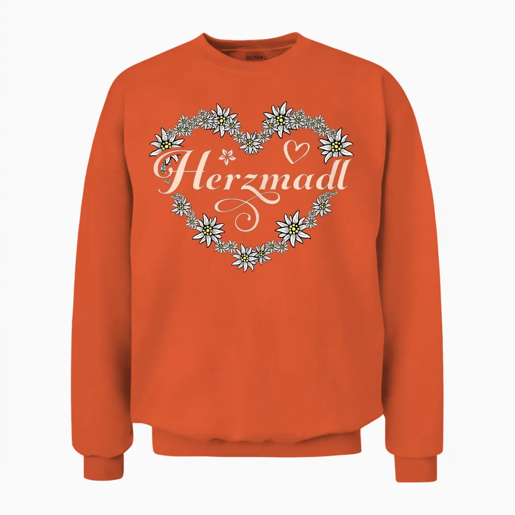 Trachten T-Shirt Damen Trachtenshirt Tracht Outfit Dirndl Unisex Sweatshirt in Orange