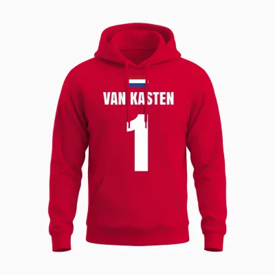 Van Kasten Holland Niederlande Sauf Trikot Herren Unisex Hoodie - Red