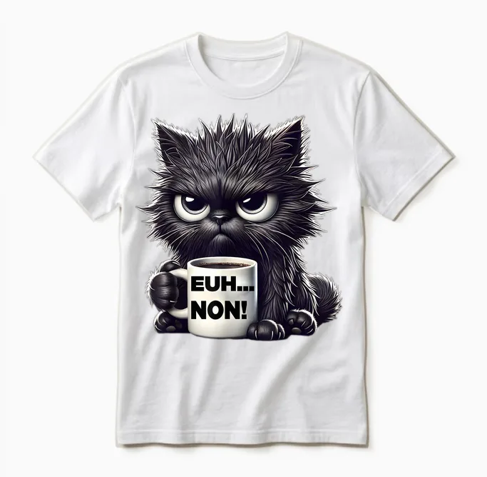 Funny Introvert Black Cat Lovers Gift Unisex T-Shirt in White