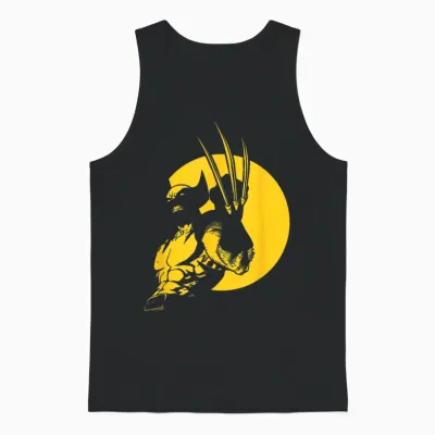 Marvel Wolverine Classic Logan X-Men Silhouette Unisex Tank Top - Black
