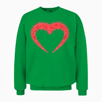 Cute Heart Unisex Sweatshirt - Irish Green