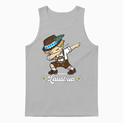 Lausbua Dabbing Bayerischer Junge Trachten Ersatz Unisex Tank Top - Ash