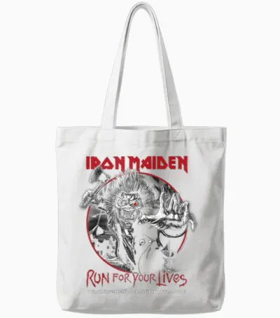Iron Maiden Run for Your Lives Tour 2026 Clisson Tote Bags - White