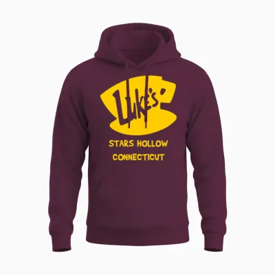 Lukes Diner Unisex Hoodie - Maroon