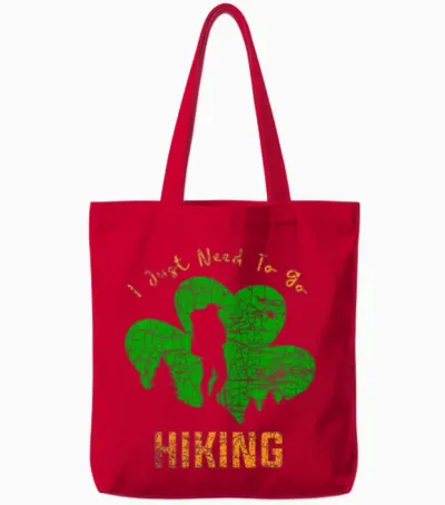Need to Go Hiking Tote Bags - Red