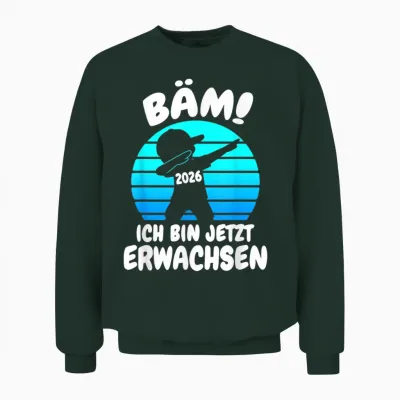 Bäm! Erwachsen Dabbing Boy 2026 Jugendweihe 2026 Unisex Sweatshirt - Forest