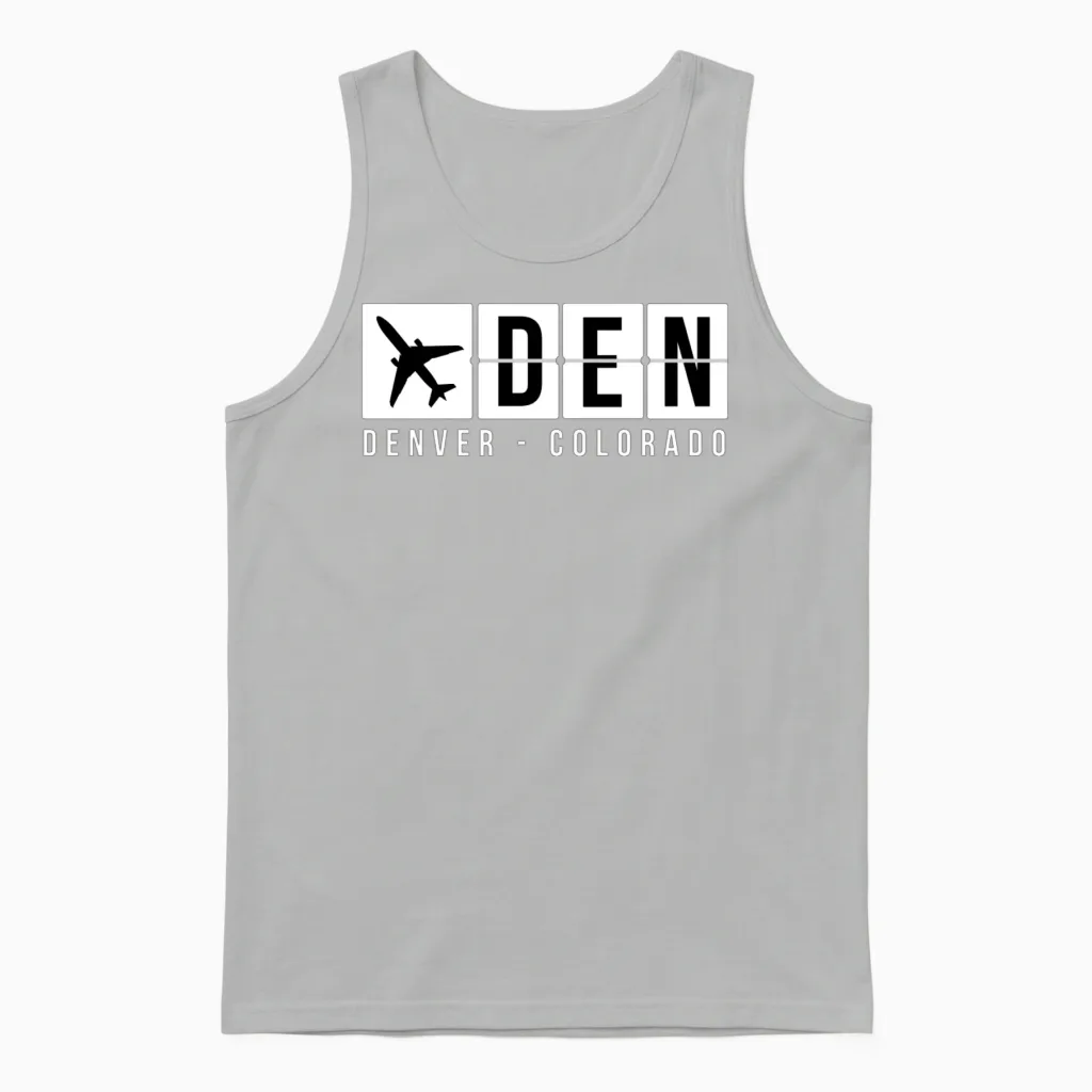 Denver Airport Code Unisex Tank Top in Ash