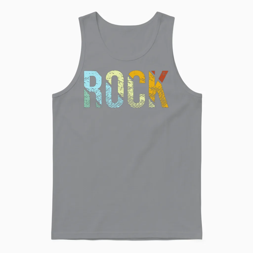 Rock Retro Unisex Tank Top in Sport Grey
