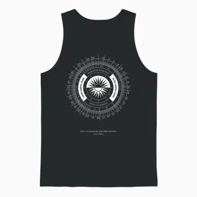 The Calendar of the First People Fringe Unisex Tank Top - Black