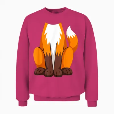 Costume Renard Pour Adulte, Homme, Femme, Enfant, Garçon Et Fille Unisex Sweatshirt - Heliconia