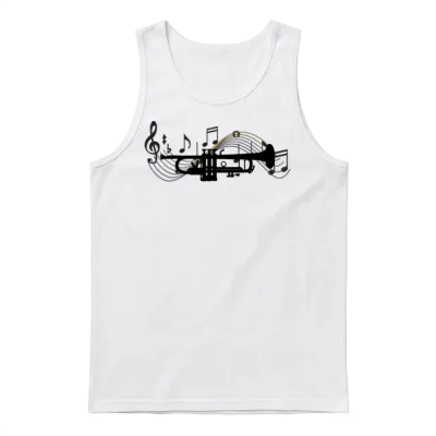 Trumpet Unisex Tank Top - White