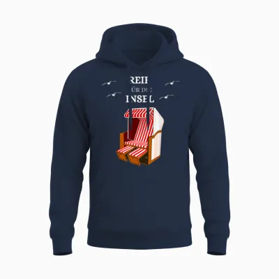 Strandkorb Spruch Nordsee Sylt Ostsee Strand Norderney Unisex Hoodie - Navy