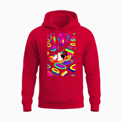 Just Chill Retro V3 Unisex Hoodie - Red