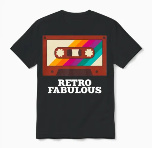 Retro Unisex T-Shirt in Black