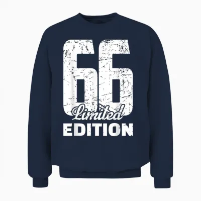 66 Ans, édition Limitée, Année 66 Ans Unisex Sweatshirt - Navy