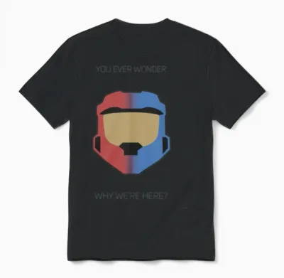 Red vs Blue Unisex T-Shirt - Black