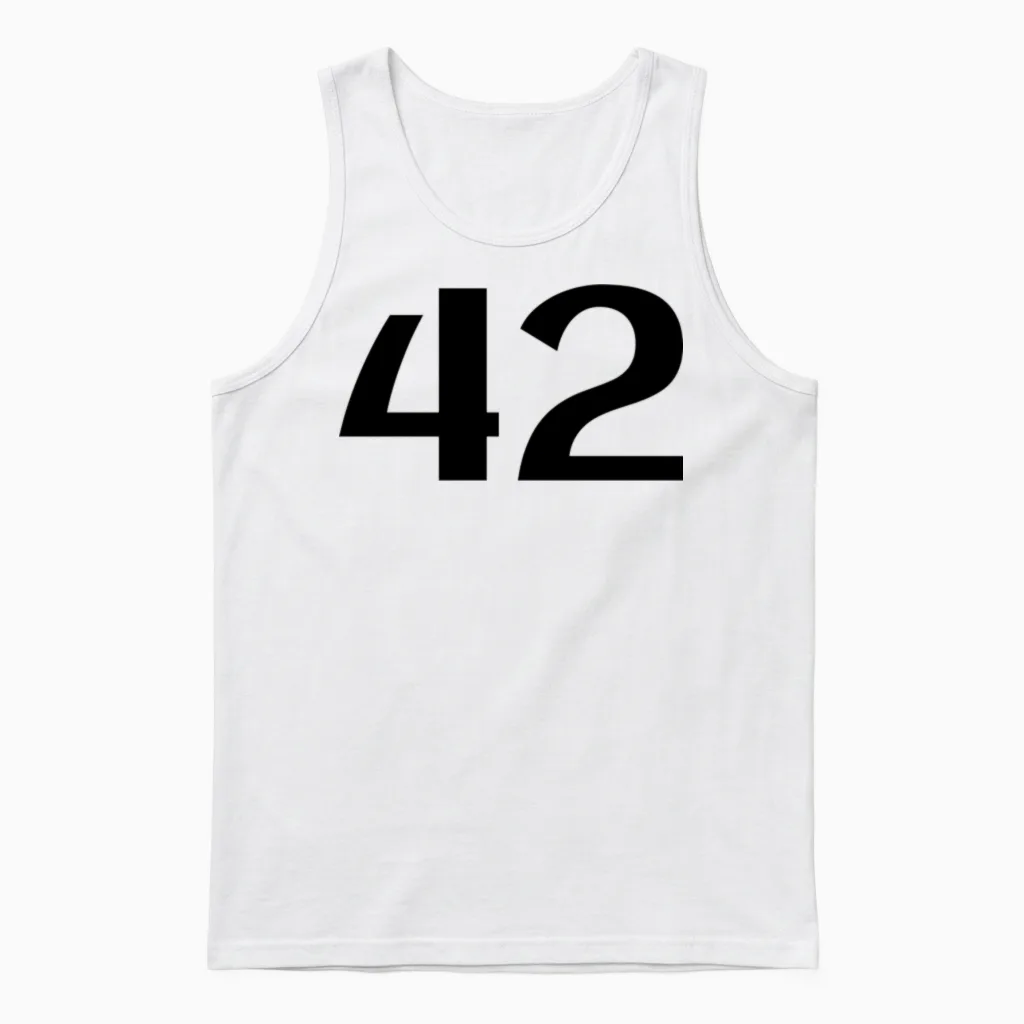 42: the Answer Unisex Tank Top in White