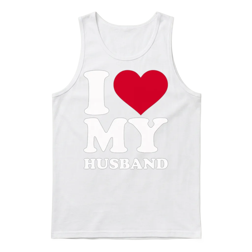 I Love My Husband โ Couples & Matching Gift Unisex Tank Top - White