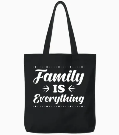 Family Inspiration Quote Text Design Family Is Tote Bags - Black