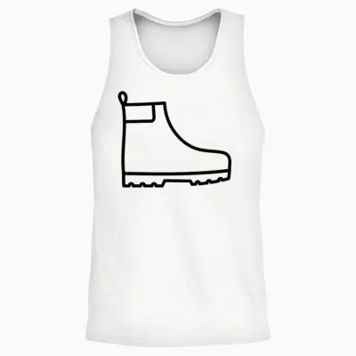 Hiking Boot Unisex Tank Top - White
