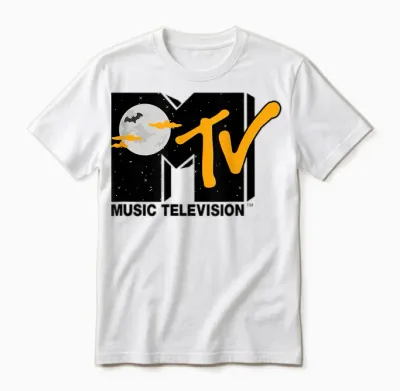 Mademark X Mtv - the Official Mtv Logo Original for Halloween Unisex T-Shirt - White