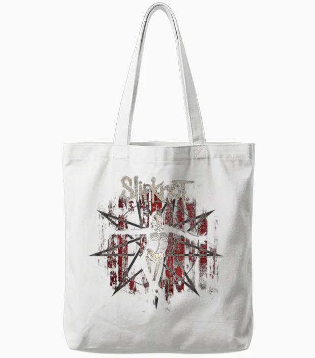 Slipknot Official the Gray Chapter Star Tote Bags in White